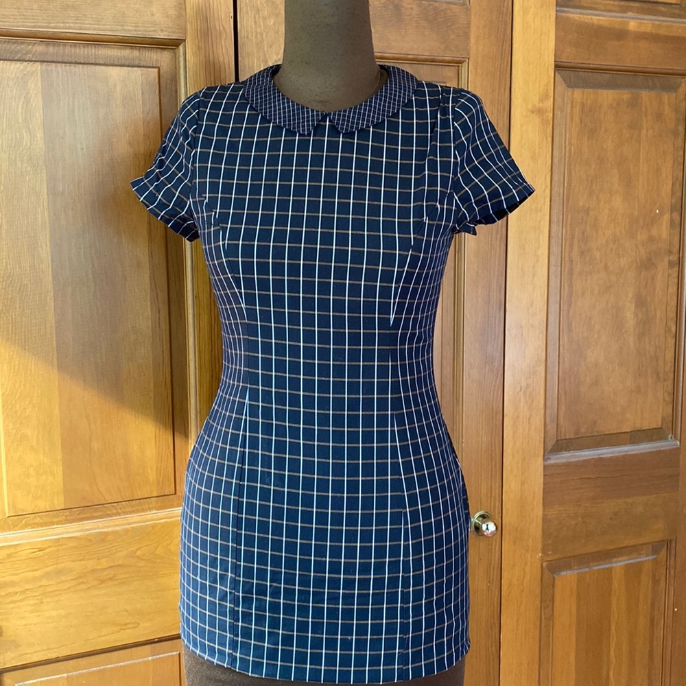 LUCCA Adorable boutique checkered mini dress
